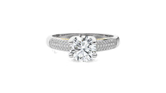 Contemporary Solitaire Diamond Engagement Ring