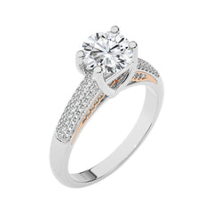Contemporary Solitaire Diamond Engagement Ring