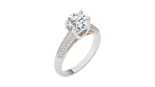 Contemporary Solitaire Diamond Engagement Ring
