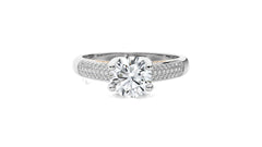 Contemporary Solitaire Diamond Engagement Ring