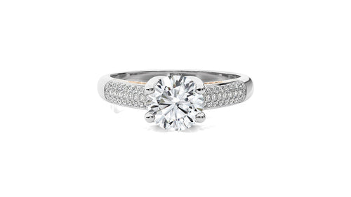 Contemporary Solitaire Diamond Engagement Ring