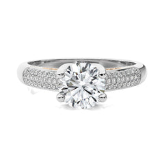 Contemporary Solitaire Diamond Engagement Ring