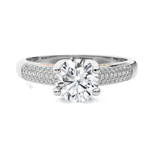 Contemporary Solitaire Diamond Engagement Ring