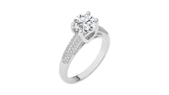 Contemporary Solitaire Diamond Engagement Ring