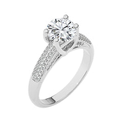Contemporary Solitaire Diamond Engagement Ring