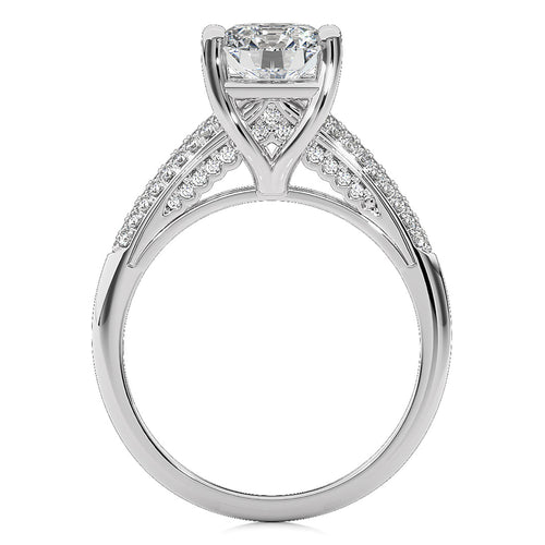 Contemporary Solitaire Diamond Engagement Ring