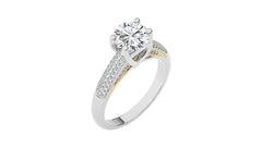 Contemporary Solitaire Diamond Engagement Ring
