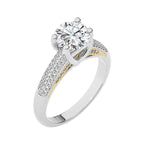 Contemporary Solitaire Diamond Engagement Ring