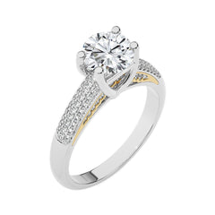 Contemporary Solitaire Diamond Engagement Ring