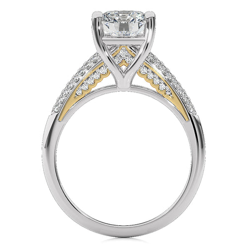 Contemporary Solitaire Diamond Engagement Ring