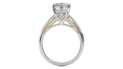 Contemporary Solitaire Diamond Engagement Ring