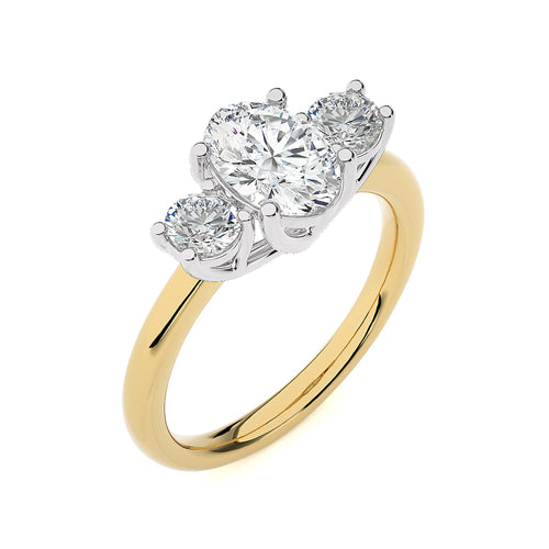 Classic Three-Stone Diamond Engagement Ring