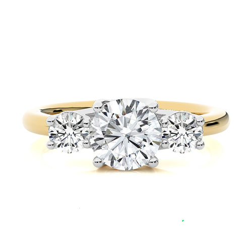 Classic Three-Stone Diamond Engagement Ring