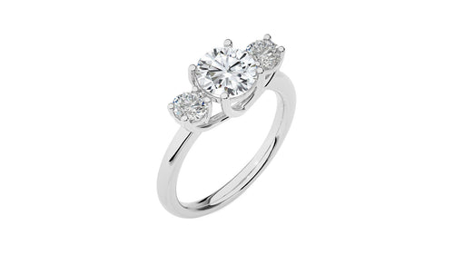 Classic Three-Stone Diamond Engagement Ring