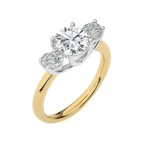 Classic Three-Stone Diamond Engagement Ring