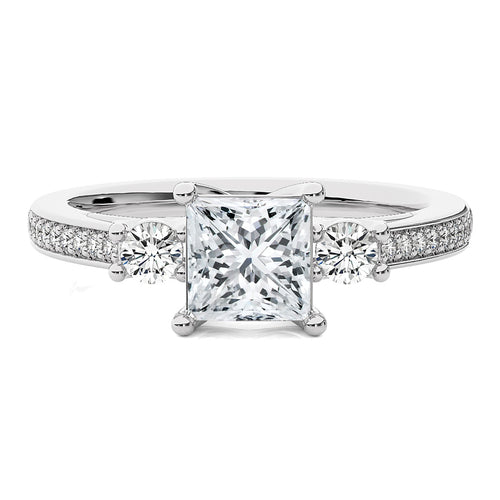 Classic Three-Stone Diamond Engagement Ring