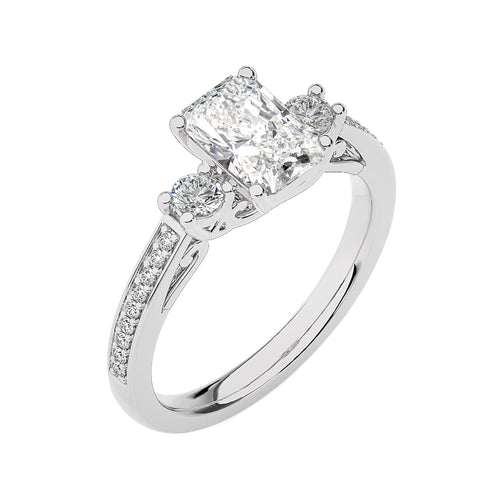 Classic Three-Stone Diamond Engagement Ring