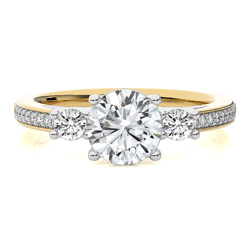 Classic Three-Stone Diamond Engagement Ring