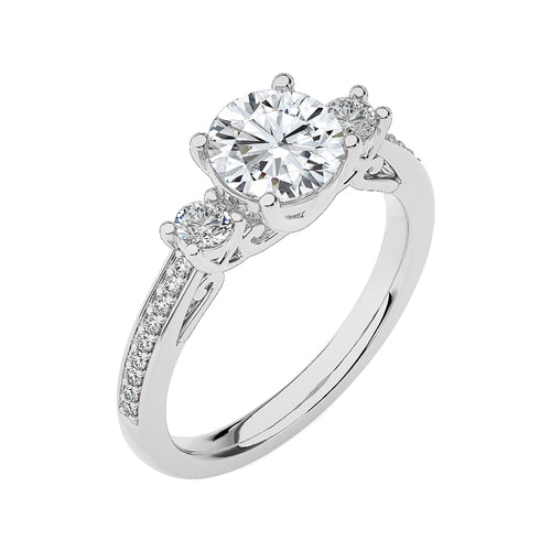 Classic Three-Stone Diamond Engagement Ring