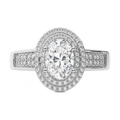 Daisy Blossom Bazel Halo Diamond Engagement Ring