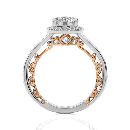 Classic Gleam Bazel and Halo Diamond Engagement Ring