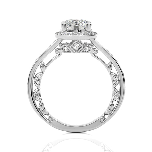 Classic Gleam Bazel and Halo Diamond Engagement Ring