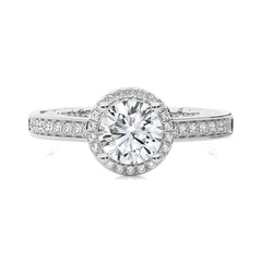 Classic Gleam Bazel and Halo Diamond Engagement Ring