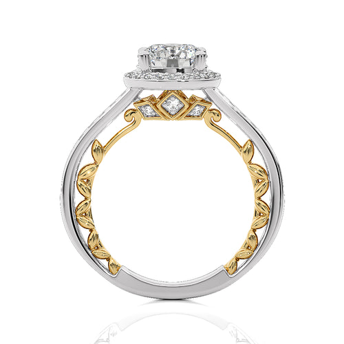 Classic Gleam Bazel and Halo Diamond Engagement Ring