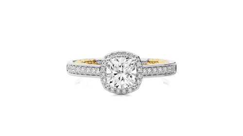 Classic Gleam Bazel and Halo Diamond Engagement Ring