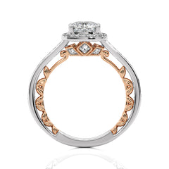 Classic Gleam Bazel and Halo Diamond Engagement Ring