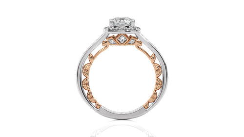 Classic Gleam Bazel and Halo Diamond Engagement Ring