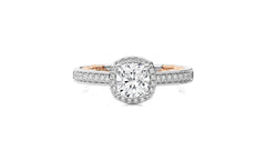 Classic Gleam Bazel and Halo Diamond Engagement Ring