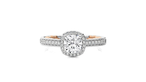 Classic Gleam Bazel and Halo Diamond Engagement Ring