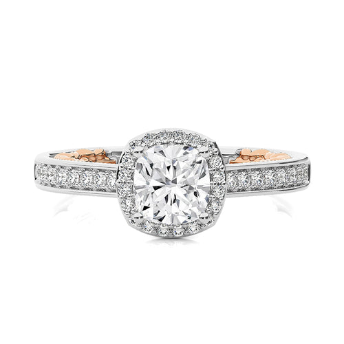 Classic Gleam Bazel and Halo Diamond Engagement Ring