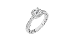 Classic Gleam Bazel and Halo Diamond Engagement Ring