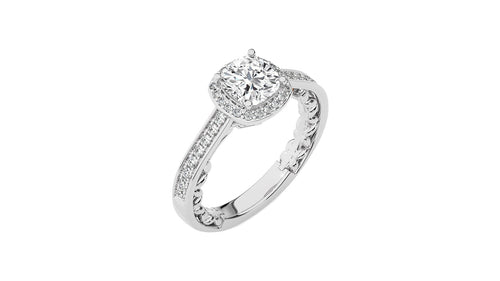 Classic Gleam Bazel and Halo Diamond Engagement Ring