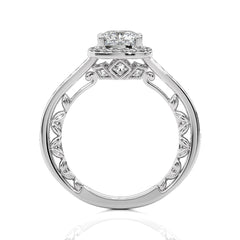 Classic Gleam Bazel and Halo Diamond Engagement Ring