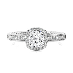 Classic Gleam Bazel and Halo Diamond Engagement Ring