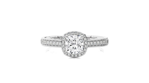 Classic Gleam Bazel and Halo Diamond Engagement Ring