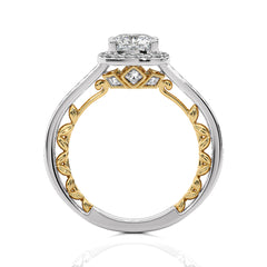 Classic Gleam Bazel and Halo Diamond Engagement Ring