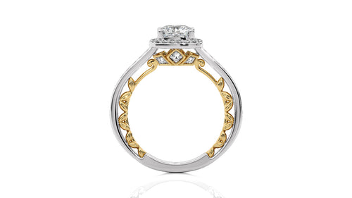 Classic Gleam Bazel and Halo Diamond Engagement Ring