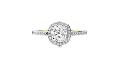 Aura Vintage Diamond Halo Engagement Ring