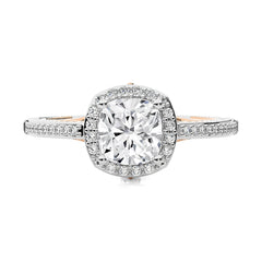 Aura Vintage Diamond Halo Engagement Ring