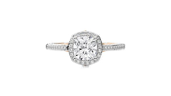 Aura Vintage Diamond Halo Engagement Ring