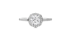 Aura Vintage Diamond Halo Engagement Ring