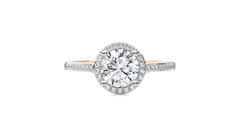 Aura Vintage Diamond Halo Engagement Ring