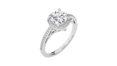 Aura Vintage Diamond Halo Engagement Ring