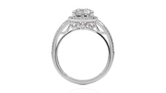 Aura Vintage Diamond Halo Engagement Ring