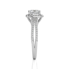 Collette Classic Bazel and Halo Diamond Engagement Ring