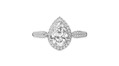 Vintage Style Bazel and Halo Diamond Engagement Ring